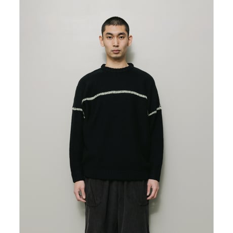 BAL / STITCHED DROP SHOULDER SWEATER / BLACK