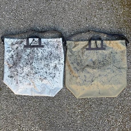 ZEPTEPI & Co. / DRIL BAG / LARGE / RAINDROPS / GRAY