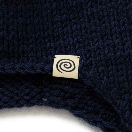 SOL soonerorlater / HAND-KNITTED FLIGHT CAP / NAVY
