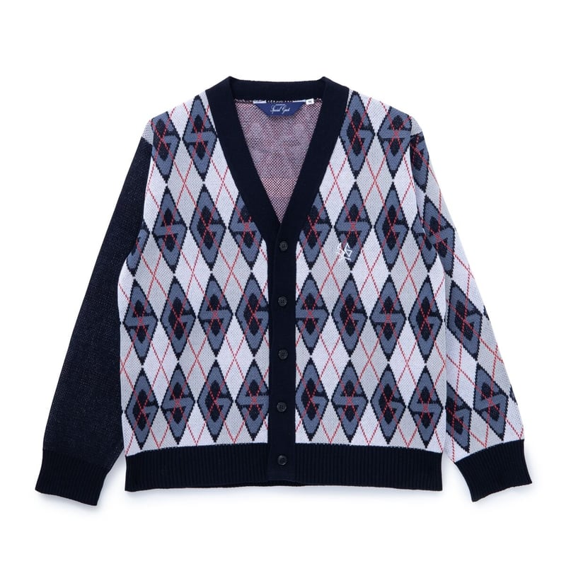 SPECIAL GUEST K.K. / SG ARGYLE CARDIGAN / NAVY 