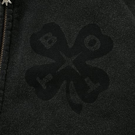 BoTT / WASHED LUCKY LOGO ZIP HOODIE / WASHED BLACK