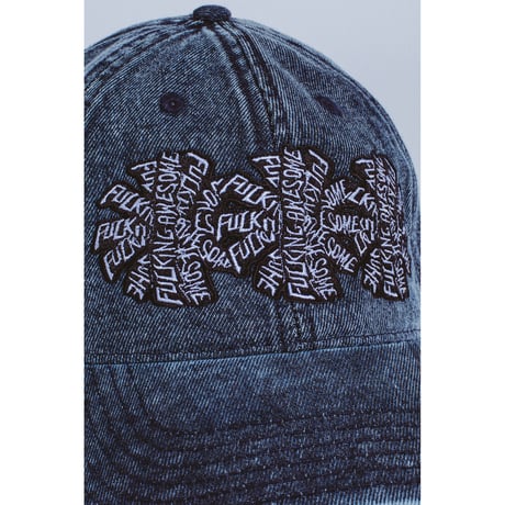 FUCKING AWESOME / THREE SPIRAL WASHED DENIM 6-PANEL HAT / BLUE DENIM