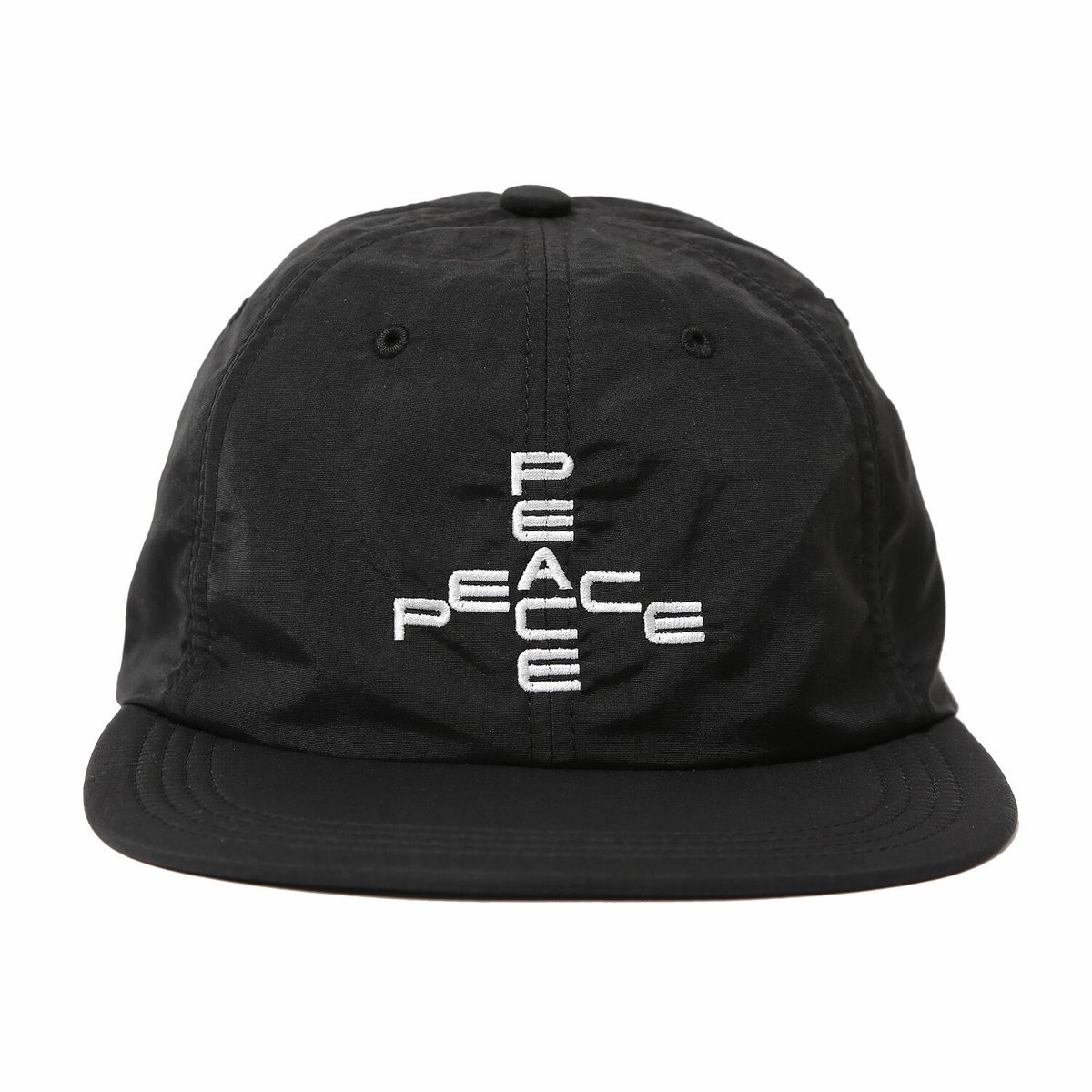GARBAGE / SOFT BRIM 6 PANEL CAP (PEACE) / BLACK...