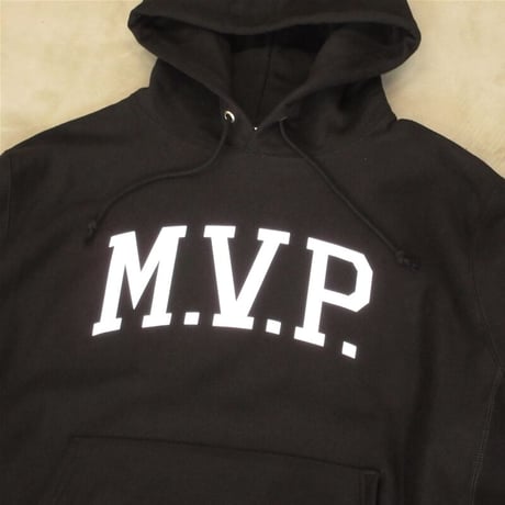 M.V.P. / REFLECTIVE M.V.P. LOGO HOOD SWEAT / BLACK