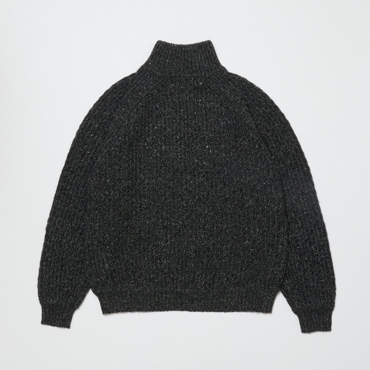 BAL / DIAGONAL ZIP JACQUARD SWEATER / DARK GR