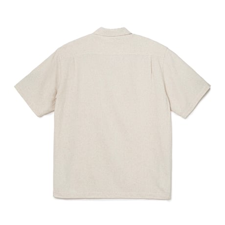 SOL soonerorlater / OPEN COLLAR S/S SHIRT / OATMEAL