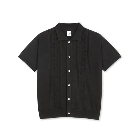 POLAR SKATE CO. / MILES SS CARDIGAN / DOUBLE P / BLACK