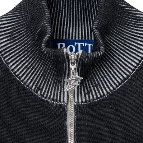 BoTT / ZIP-UP DRIVER'S KNIT / BLACK