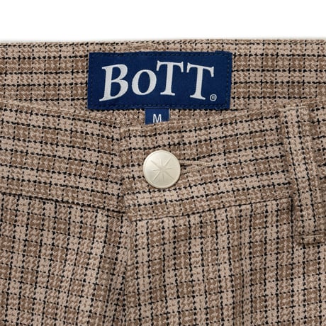 BoTT / PLAID DOUBLE KNEE SHORT / NATURAL