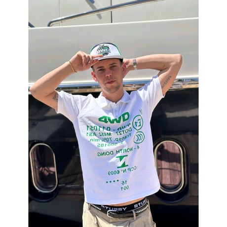 4WD  (4 WORTH DOING) / SNAKE CITY HAT / WHITE/GREEN/BLUE
