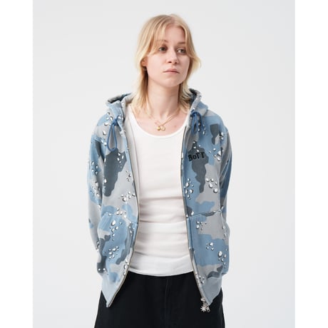 BoTT / DESERT CAMO ZIP HOODIE / COBALT