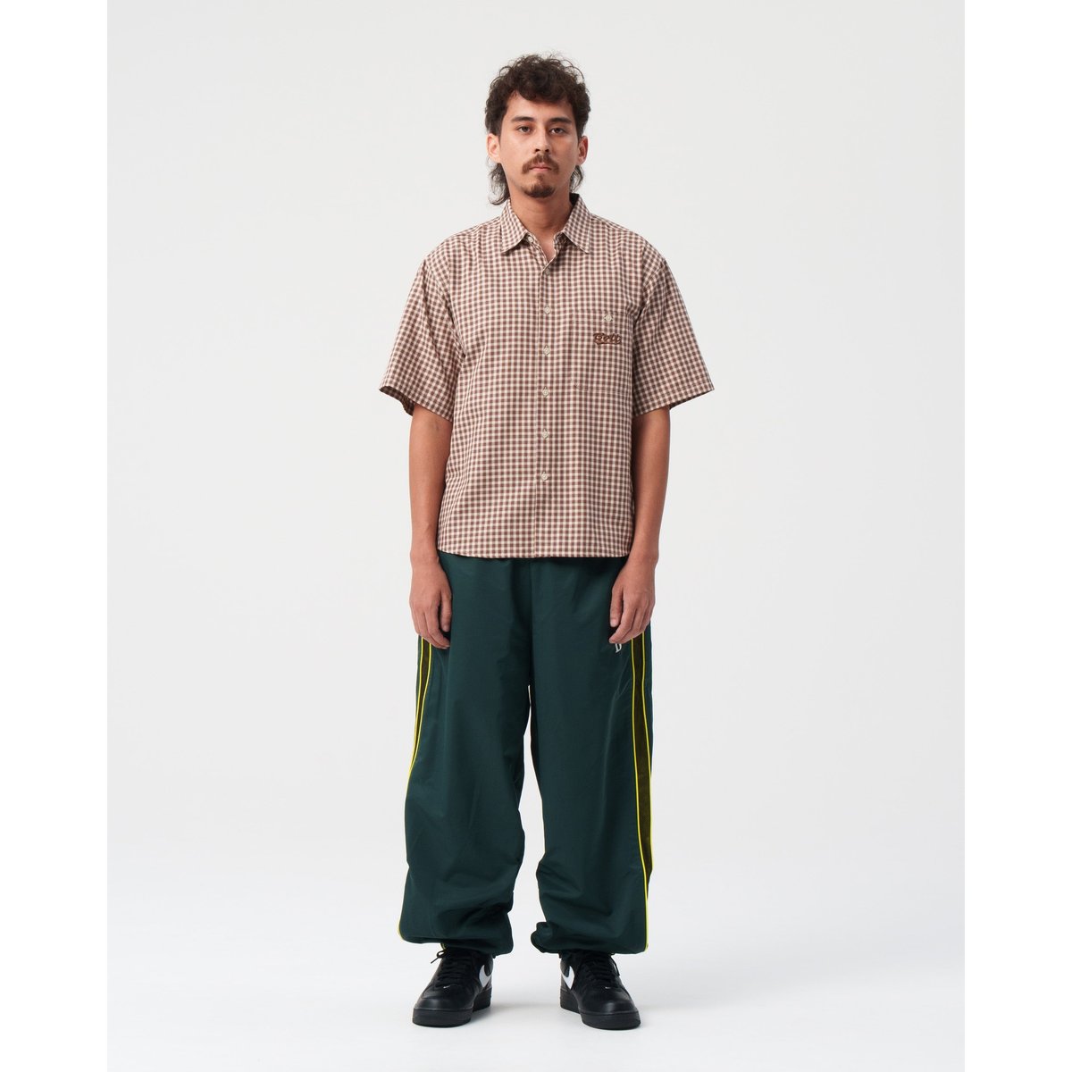 BoTT / MULTI CHECK S/S SHIRT / LIGHT BROWN | So