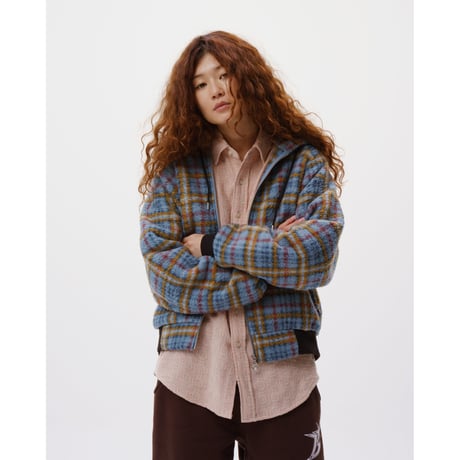 BoTT / FLEECE ZIP HOODIE / SLATE BLUE