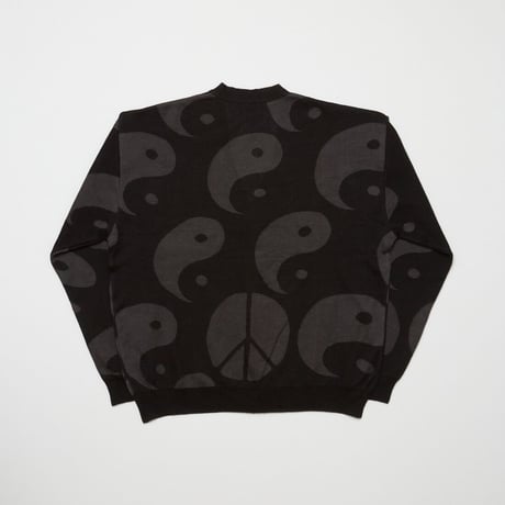 BAL / JACQUARD RAMIE CARDIGAN / BLACK