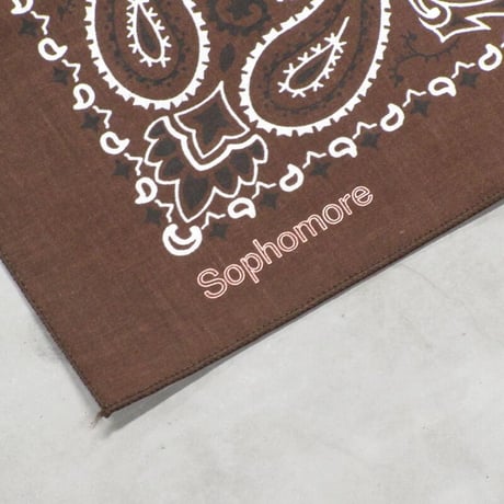 Sophomore / LOGO BANDANA / BROWN