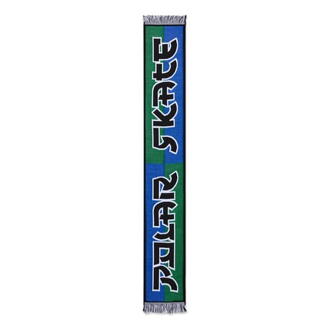 POLAR SKATE CO. / FOOTBALL SCARF / SQUARES / BLUE / GREEN
