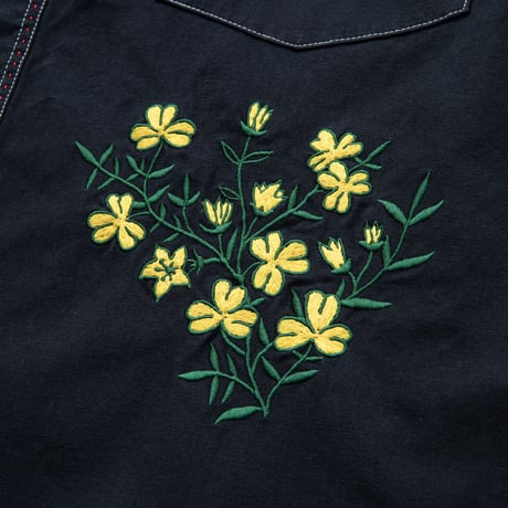 BoTT / FLOWER WESTERN SHIRT / BLACK