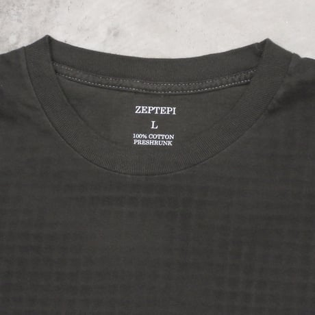 ZEPTEPI & Co. / LS TEE / GRID CAMO / BLACK