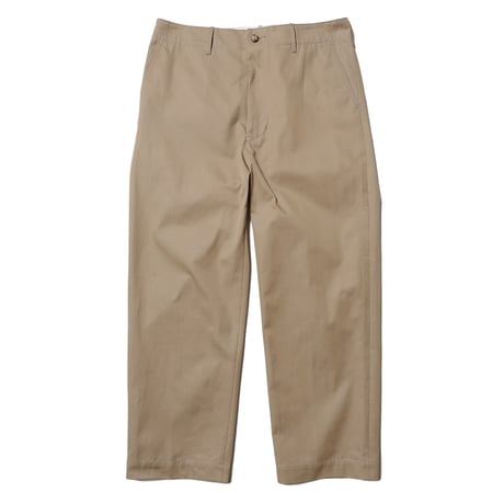 tone / COTTON TWILL WIDE TROUSER / PALE GOLD