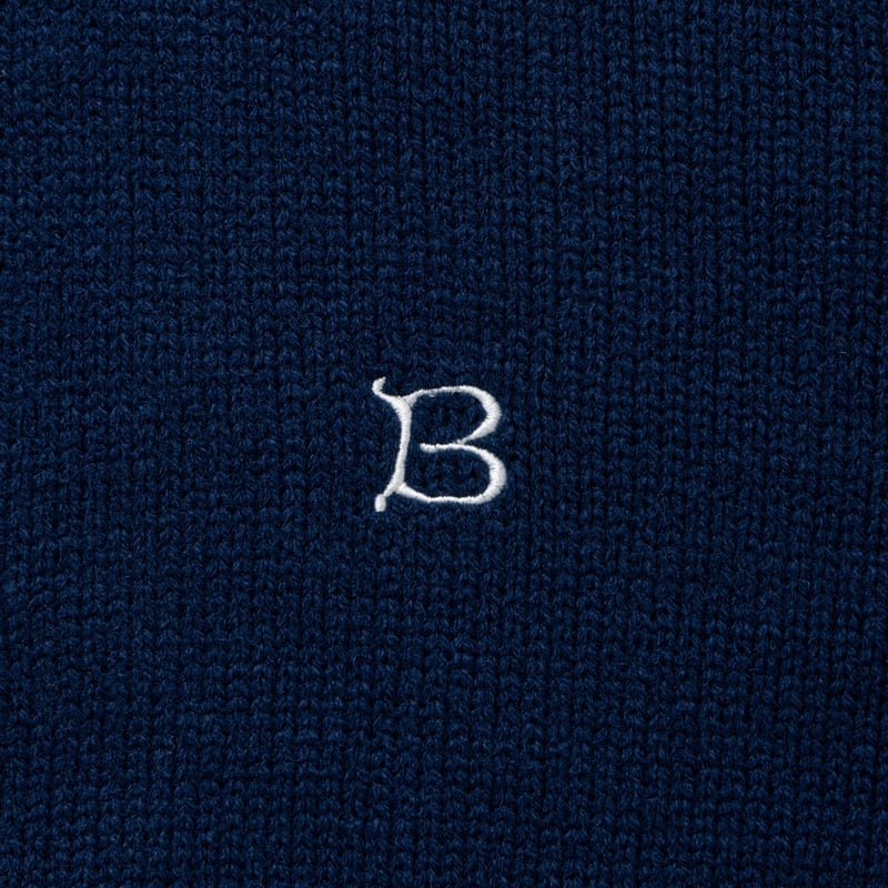 BoTT / HALF-ZIP DRIVERS KNIT / NAVY | Sophomore