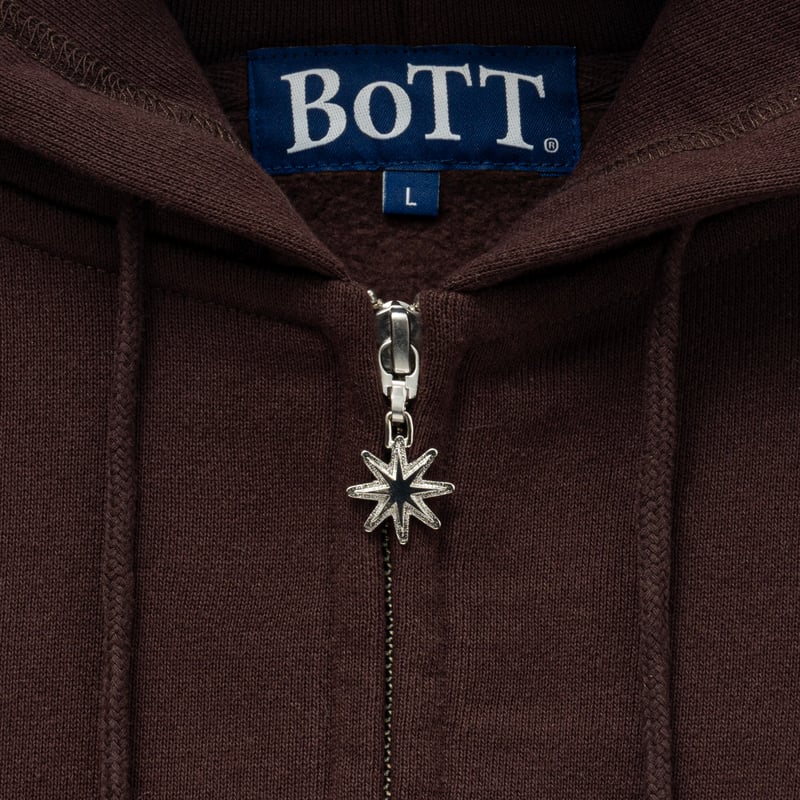 BoTT / B LOGO ZIP HOODIE / BROWN | Sophomore