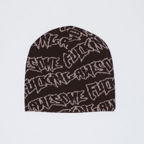 FUCKING AWESOME / FA STAMP REPEAT SKULLY BEANIE / BLACK / GREY