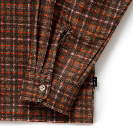 BoTT / PRINTED FLANNEL SHIRT / BROWN