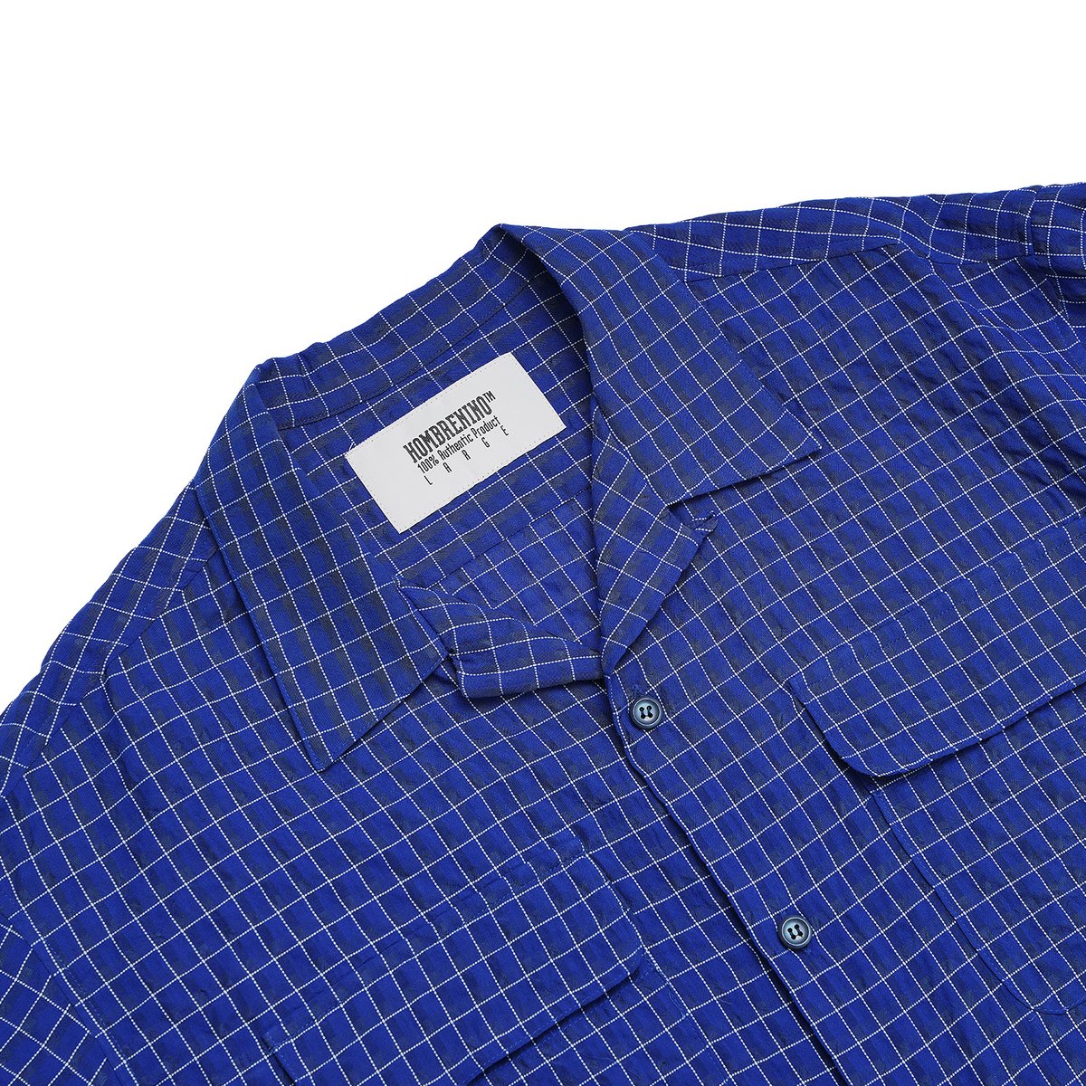 HOMBRE NINO / PLAID OPEN COLOR SHIRT / BLUE | S