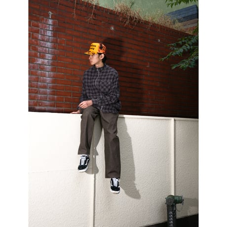 HOMBRE NINO / PLAID ZIP SHIRT / C.GRAY / BLACK