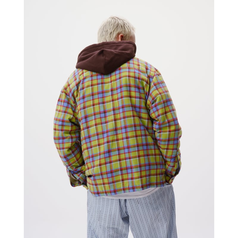 BoTT / HOODED FLANNEL SHIRT / GREEN | Sophomore