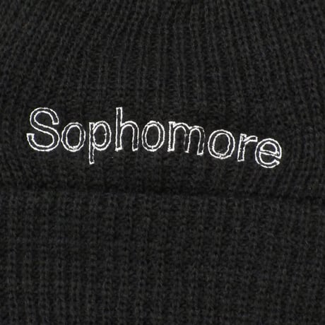 Sophomore / LOGO KNIT CAP / BLACK
