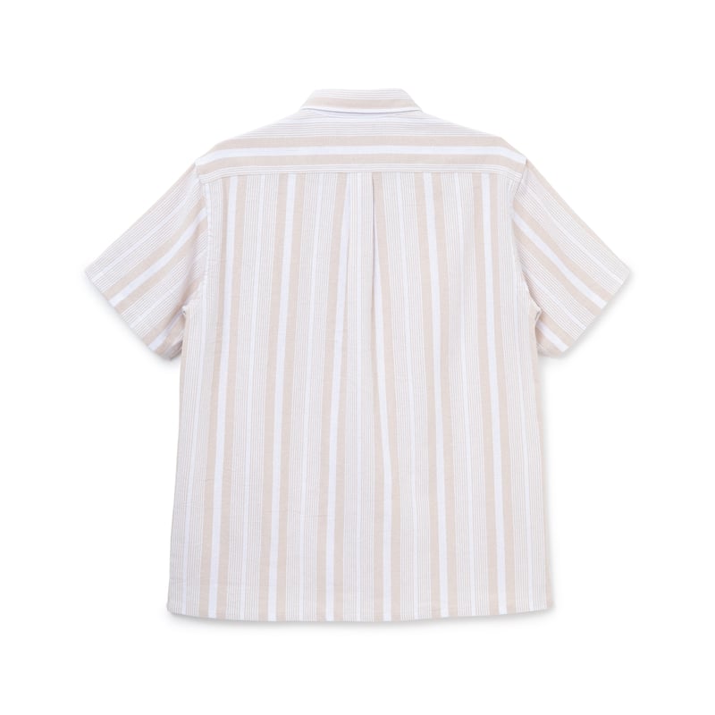 BoTT / JACQUARD STRIPE S/S SHIRT / TAN | Sophomore