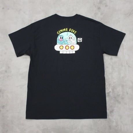 GIMME FIVE x TIM COMIX / SPACE SHIP TEE / BLACK