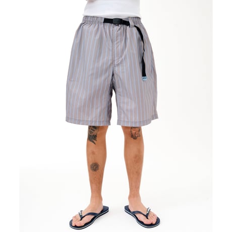 SOL soonerorlater / STRIPE NYLON EASY SHORTS / GRAY