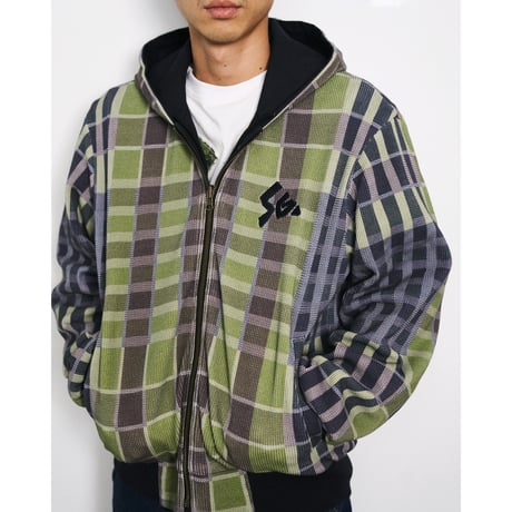 SPECIAL GUEST K.K. / DUCK CANVAS & THERMAL HOODED REVERSIBLE JACKET / NAVY