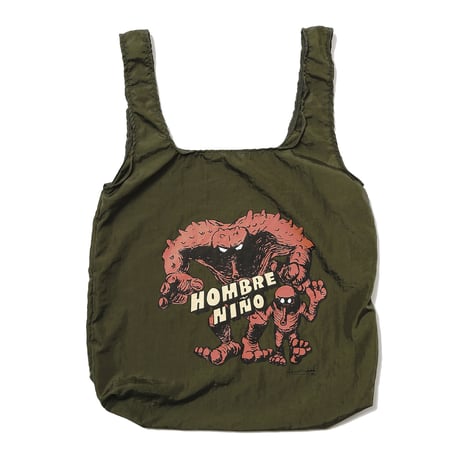 HOMBRE NINO / PACKABLE BAG (DEADKEBAB MONSTERS) / O.D
