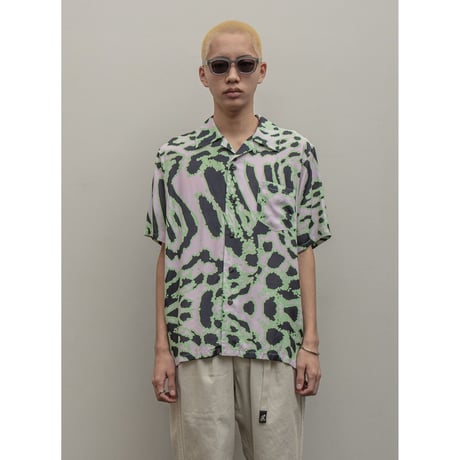 BAL / ACID ANIMAL RAYON SS SHIRT / GREEN