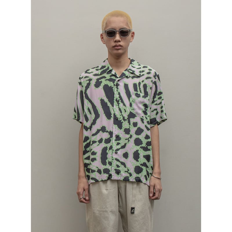 Bal CO RAYON SS SHIRT XL バル BAL / ACID ANIMAL RAYON SS SHIRT / GREEN | Soph