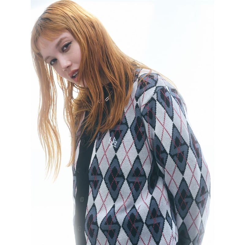 SPECIAL GUEST K.K. / SG ARGYLE CARDIGAN / NAVY