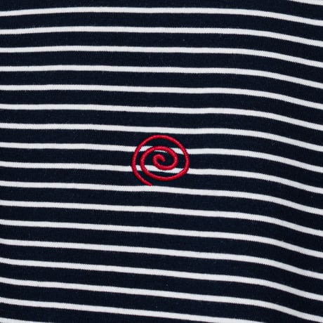 SOL soonerorlater / BORDER L/S TEE / WHITE & NAVY