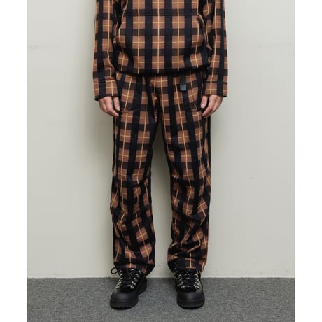 BAL / PLAID WIDE MOUNTAIN PANT / BROWN