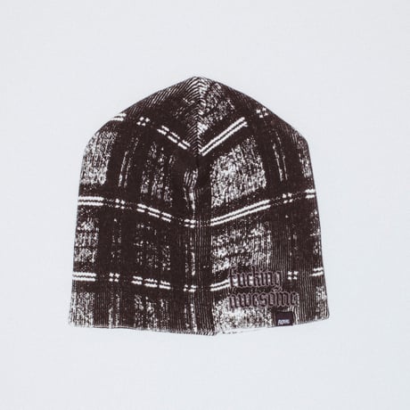 FUCKING AWESOME / DIGITAL PLAID SKULLY BEANIE / BLACK