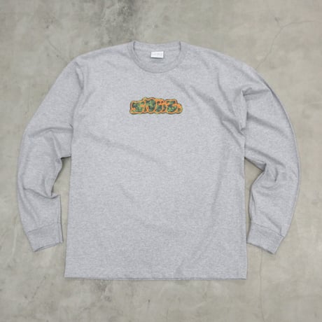 SNEEZE MAGAZINE / DIGI CAMO LS LOGO TEE / HEATHER GREY