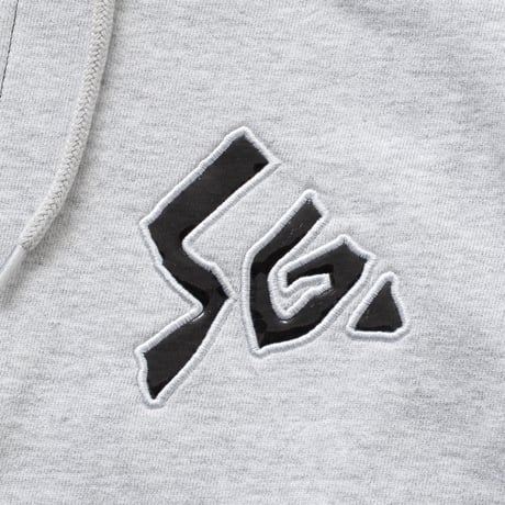 SPECIAL GUEST K.K. / PVC SG LOGO ZIP HOODIE / GRAY