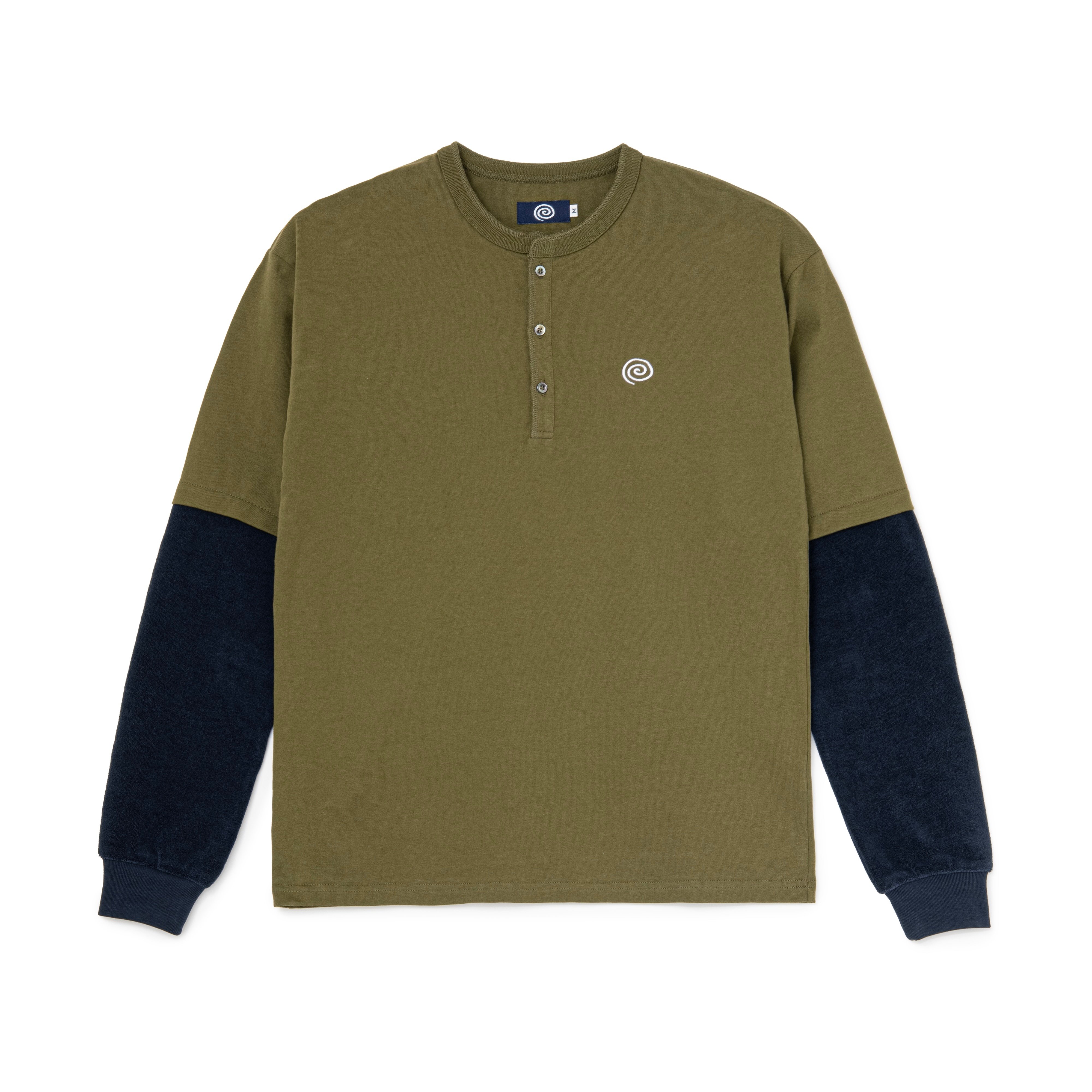 sol soonerorlater 似CHALLENGER カットソー　オリーブ SOL soonerorlater / FAKE LAYERED TEE / KHAKI |