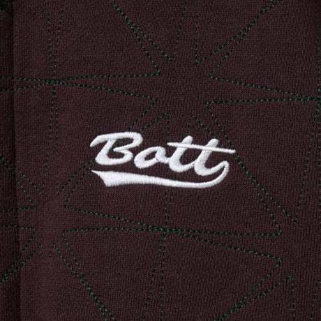 BoTT / SPARKLE STITCH ZIP HOODIE / BROWN