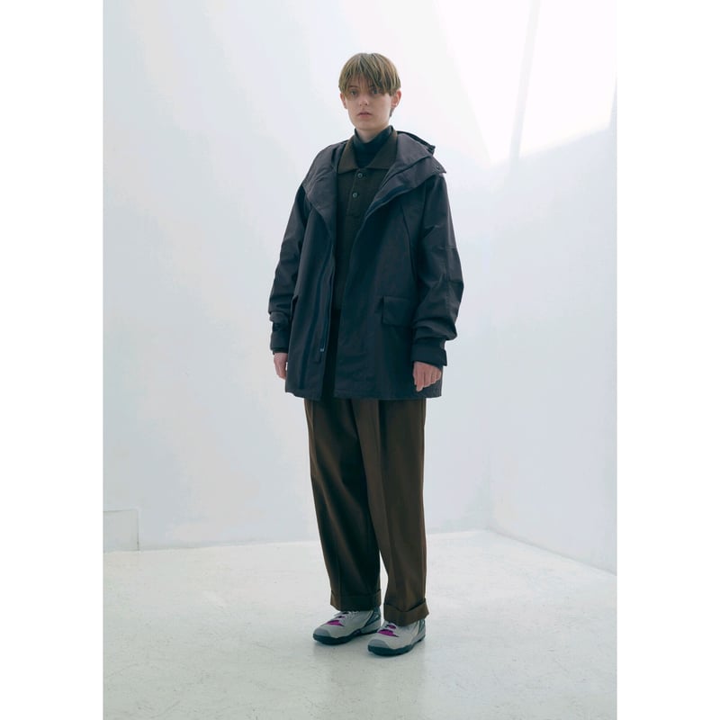美品 TONE WOOL LOW GAUGE KNIT POLO - トップス