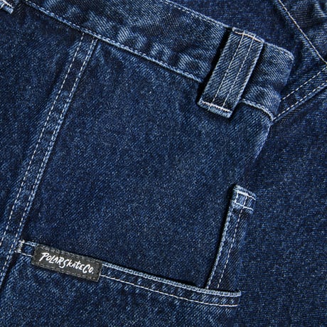 POLAR SKATE CO. / JIRO SHORTS / DARK BLUE (W / WHITE STITCHING)