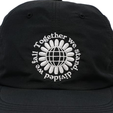 GARBAGE / SOFT BRIM 6 PANEL CAP (MOTTO) / BLACK (WHITE EMB)