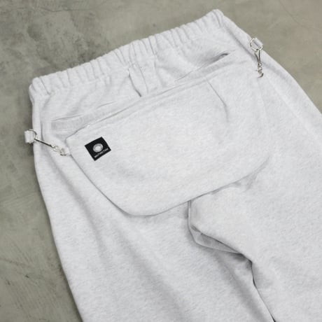 MALFUNCTION / ZIP SWEAT PANTS / ASH